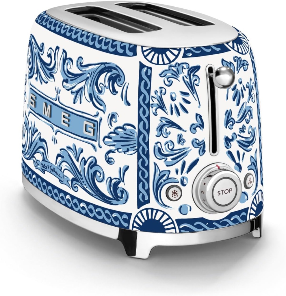 Smeg 50's Style Toaster Dolce/Gabbana Blu Mediterraneo TSF01DGBEU