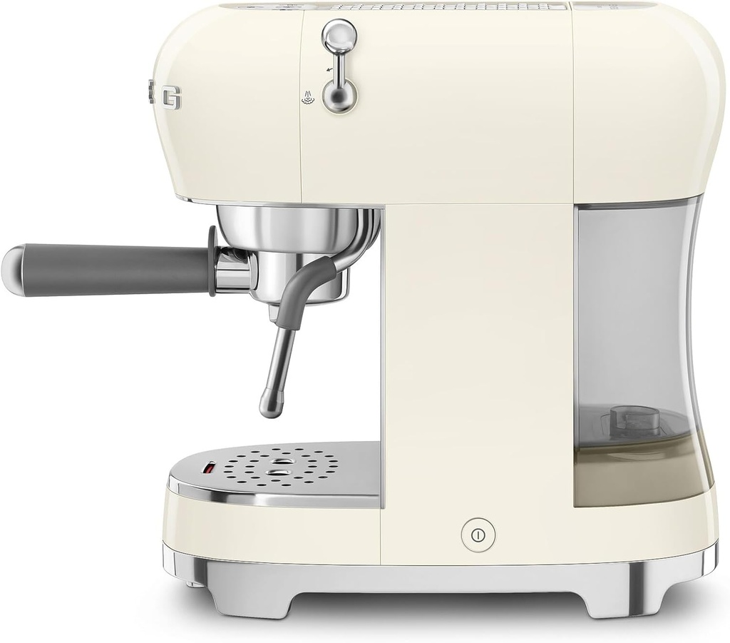 Smeg ECF02CREU Espresso Manual Coffee Machine - Cream
