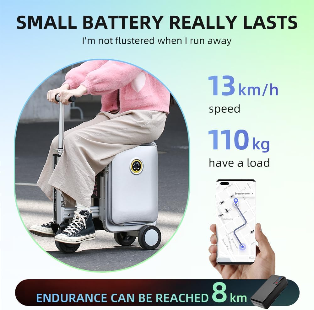 Airwheel SE3S - Electric Luggage Scooter - Silver