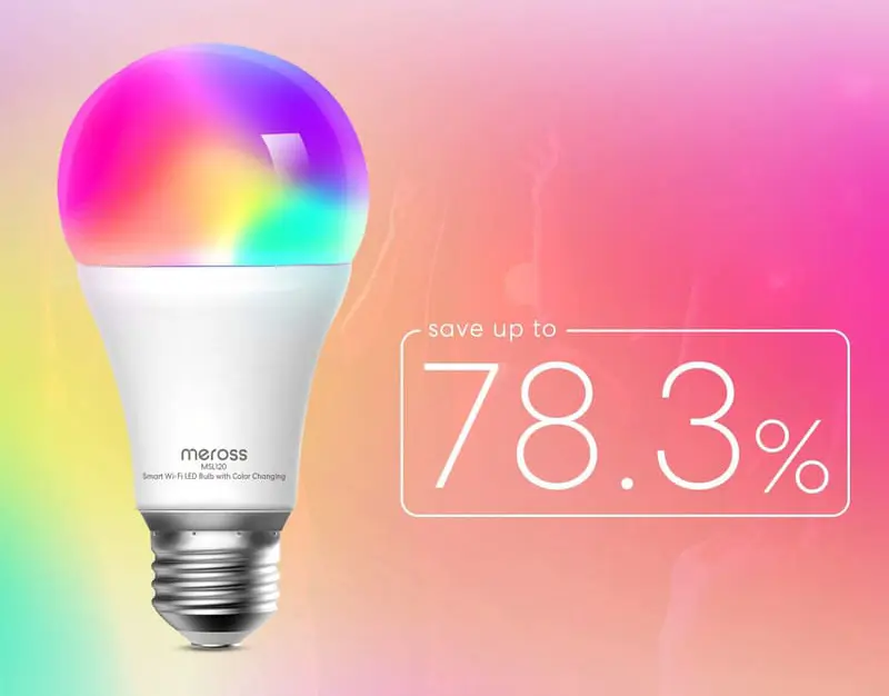 Meross Smart RGB Bulb, 810L/9W MSL120UK