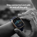 Apple Watch Ultra 3 Natural Titanium Case with Blue/Bright Blue Trail Loop M/L - MEWU4