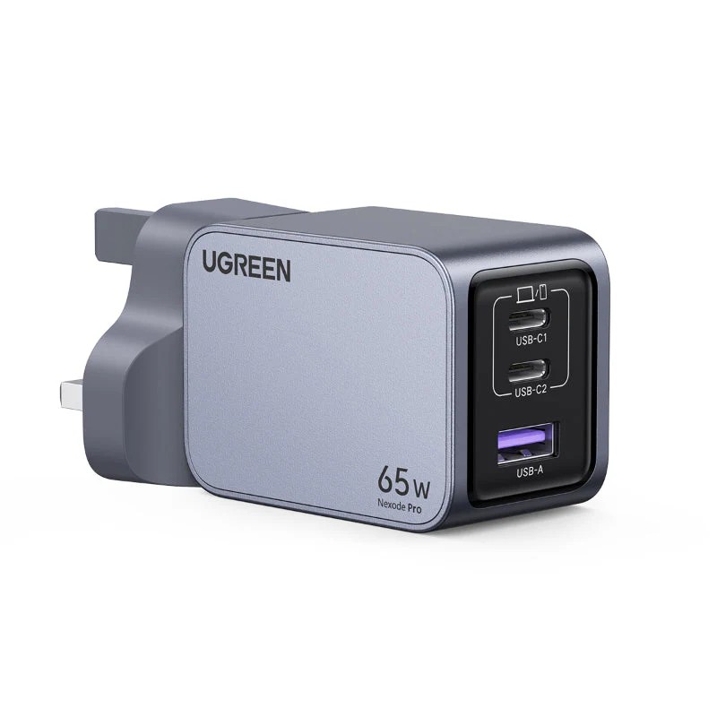 UGREEN 65W USB C Charger Nexode Pro 3-Port GaN PPS Compact Fast Charger Plug 25872