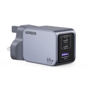 UGREEN 65W USB C Charger Nexode Pro 3-Port GaN PPS Compact Fast Charger Plug 25872