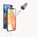 UGREEN 52.5W QC PD Hızlı Araç İçi Şarj Cihazı Çakmaklık Adaptörü 1xUSB-C 1xUSB-A Uzay Grisi 60980 