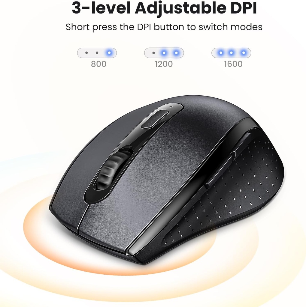 UGreen Wireless NanoUSB Mouse 1600DPI - Black 65773 MU331
