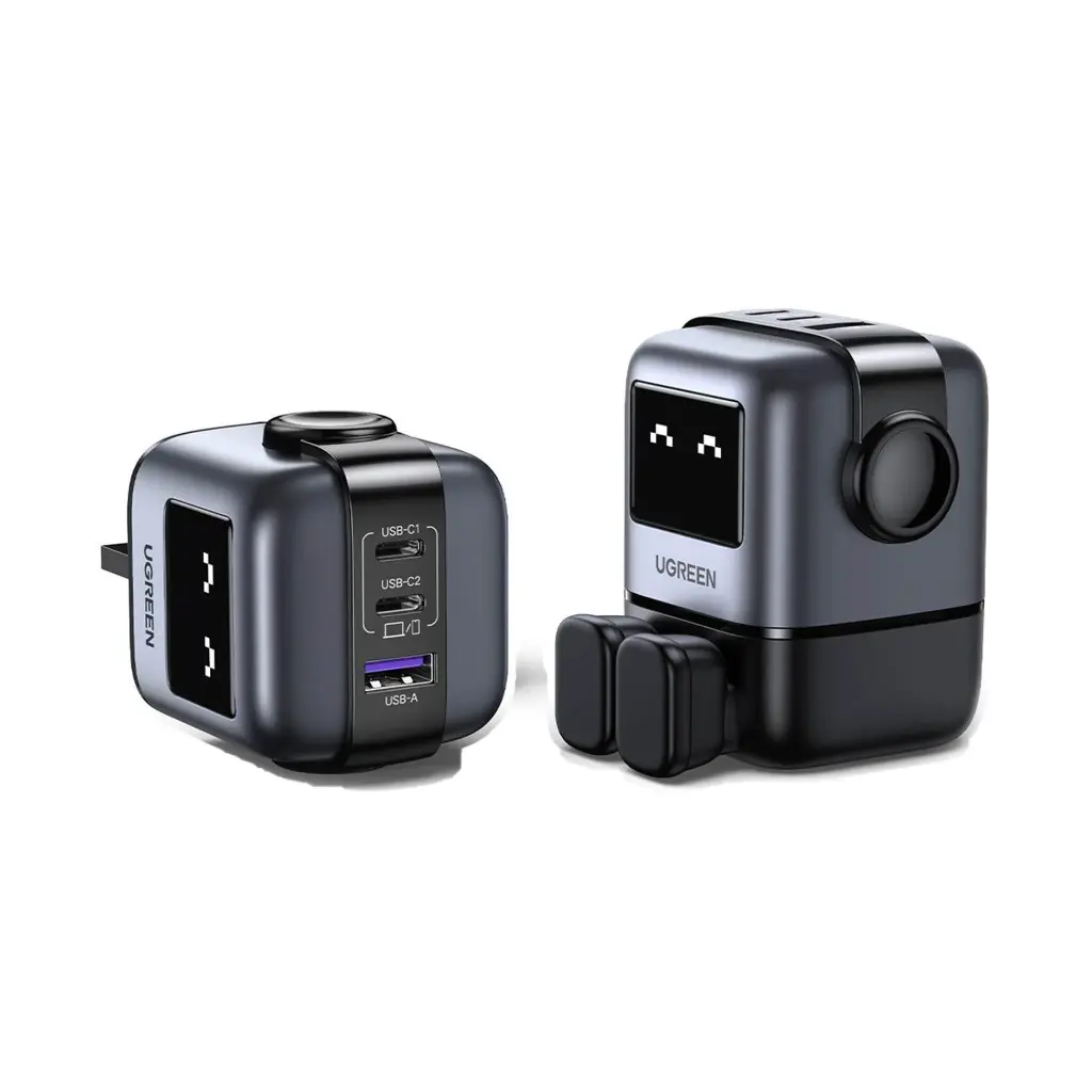UGREEN Nexode RG 65w 3-Port GaN Fast Charger with 2 USB-C and 1 USB-A Black CD361 25686