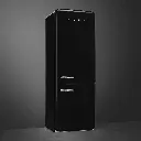 Smeg FAB38RBL5 Refrigerator - Bottom Mount Black, 50's Style Aesthetic