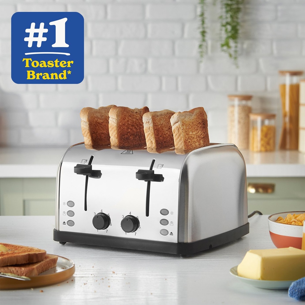 Russell Hobbs 18790 4 Slice Toaster - Stainless Steel
