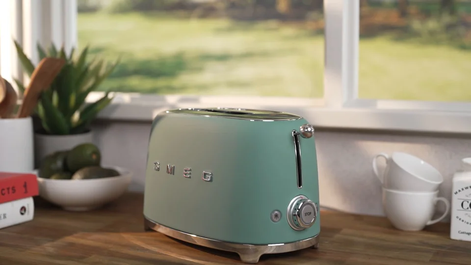 Smeg TSF01EGMEU Toaster "50's Style Aesthetic" - Emerald Green