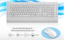 Everest KM-3850 White Q Multimedia Keyboard + Mouse Set