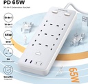 Ugreen 65W 6-Outlet Surge Protector S551-35011