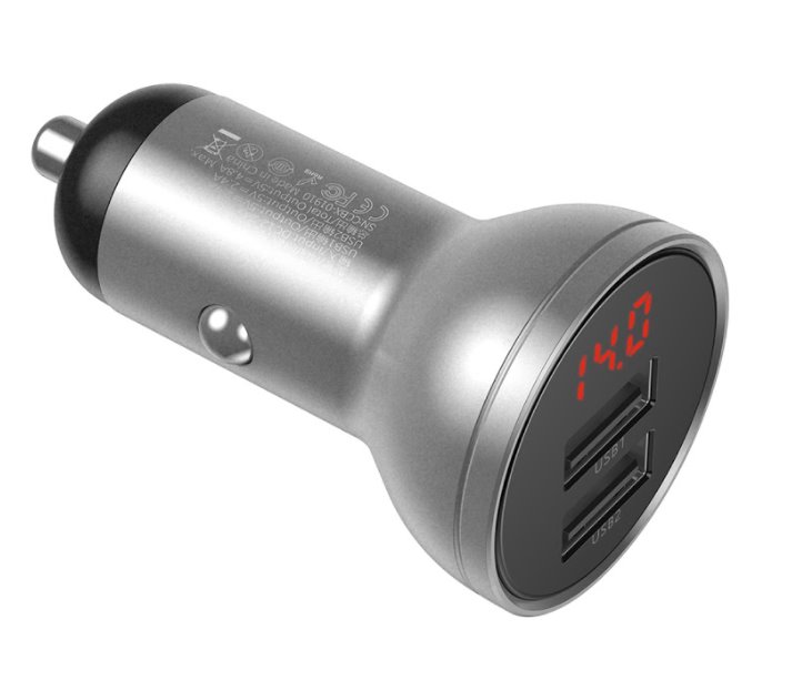 Baseus Digital Display Dual USB Car Charger