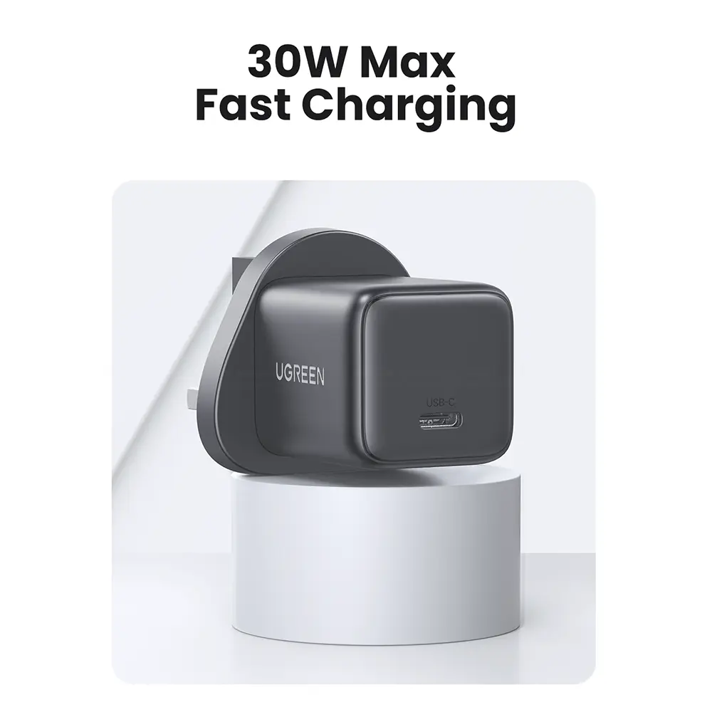 UGREEN 30W USB-C Wall Fast Charger - Black - X513-55532