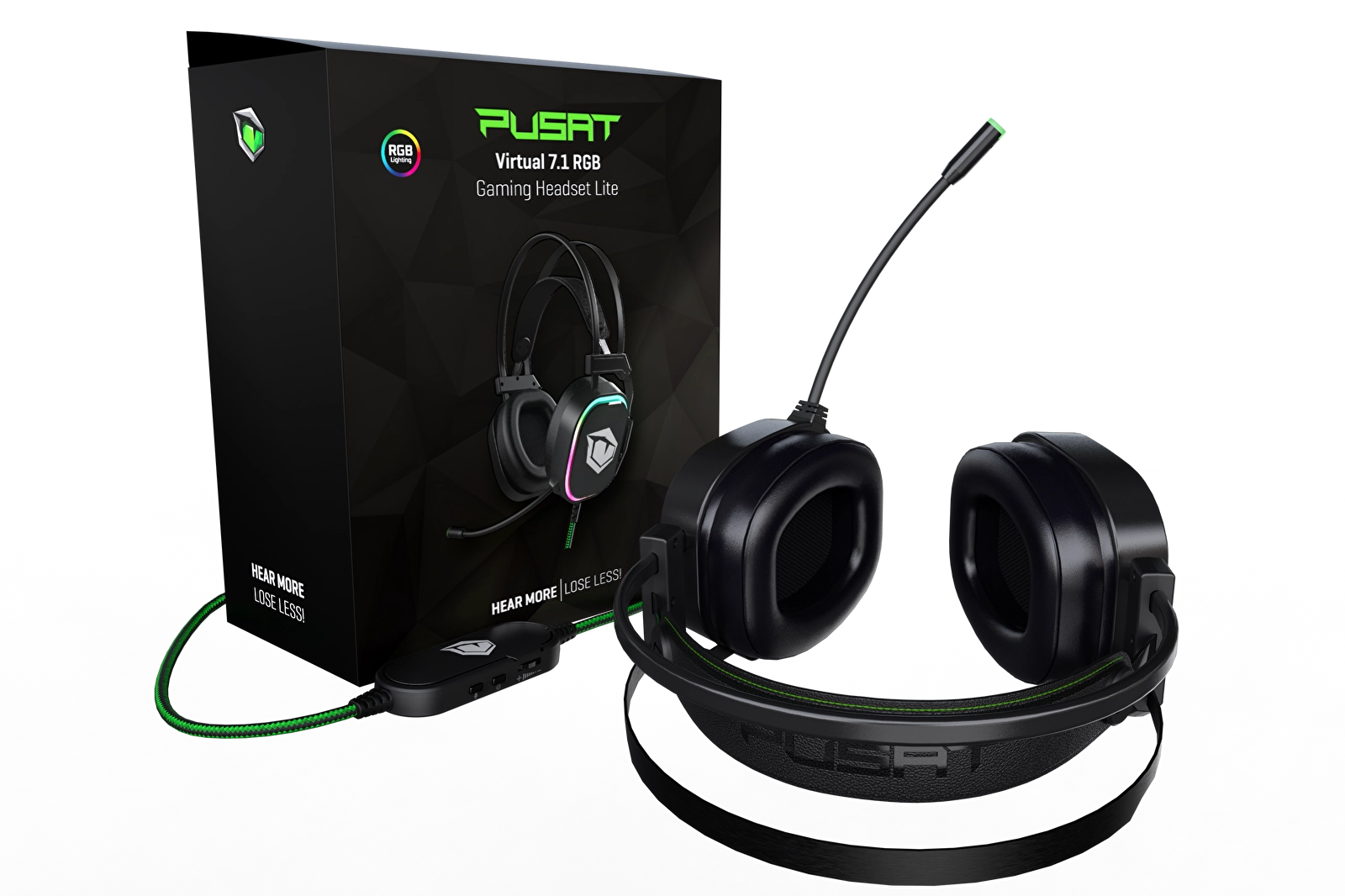 Monster Pusat Virtual 7.1 RGB Gaming Headset Lite
