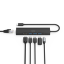 Hama USB Hub 6 bağlantı noktası (3 x USB-A, USB-C, HDMI, LAN/Ethernet) - HM.200144
