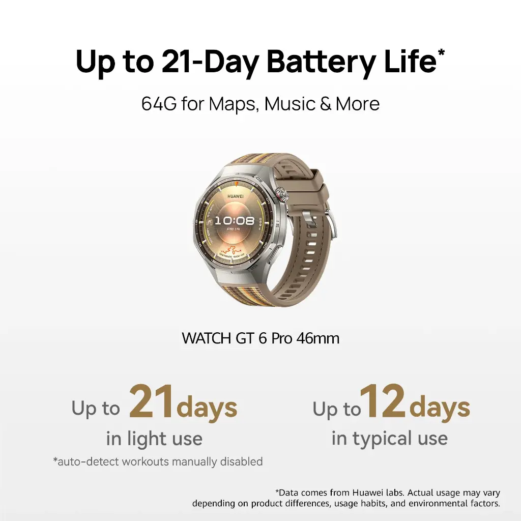 Huawei Watch GT 6 Pro 46mm Brown Composite Woven Strap