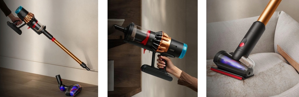 Dyson V16 Piston Animal DS60 + Detail Cleaning Set Cordless Vacuum Cleaner - Matte Black Copper 495948-01 