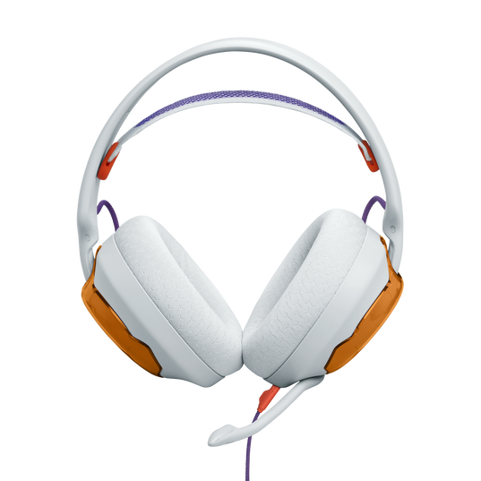 JBL Quantum 250 Gaming Wired On-Ear Headphones White Orange - JB.JBLQTUM250TEL