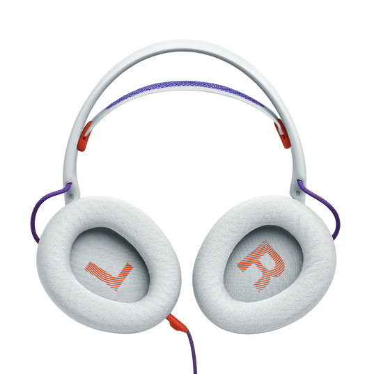 JBL Quantum 250 Gaming Wired On-Ear Headphones White Orange - JB.JBLQTUM250TEL