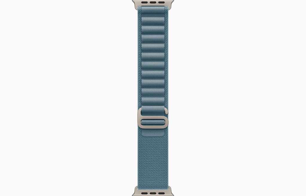 Apple Watch Ultra 3 GPS + Cellular 49mm Natural Titanium Case With Light Blue Alpine Loop MEWM4