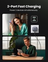 UGREEN USB C Charger 45W Nexode GaN Dual Ports Silver Grey - 90399