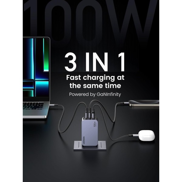 UGREEN Nexode Pro 100W 3-Port GaN Fast Charger Set X757 25875 