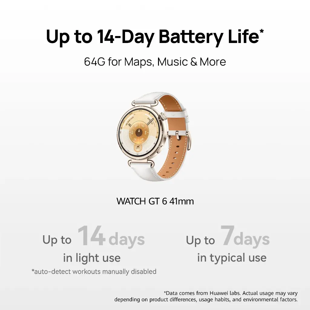Huawei Watch GT 6 41mm White Composite Leather