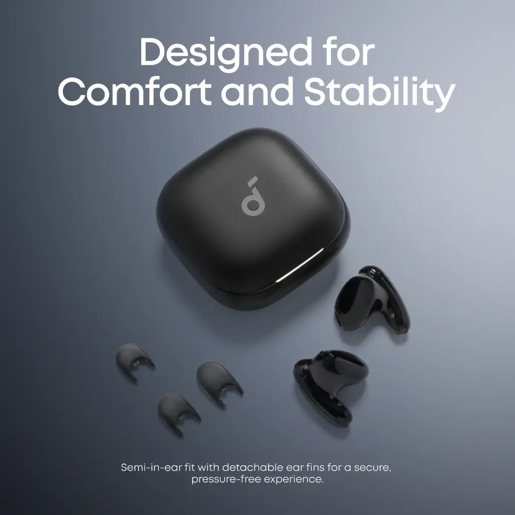 Anker Soundcore Liberty Buds Semi-in-Ear ANC Wireless Earbuds - Black 