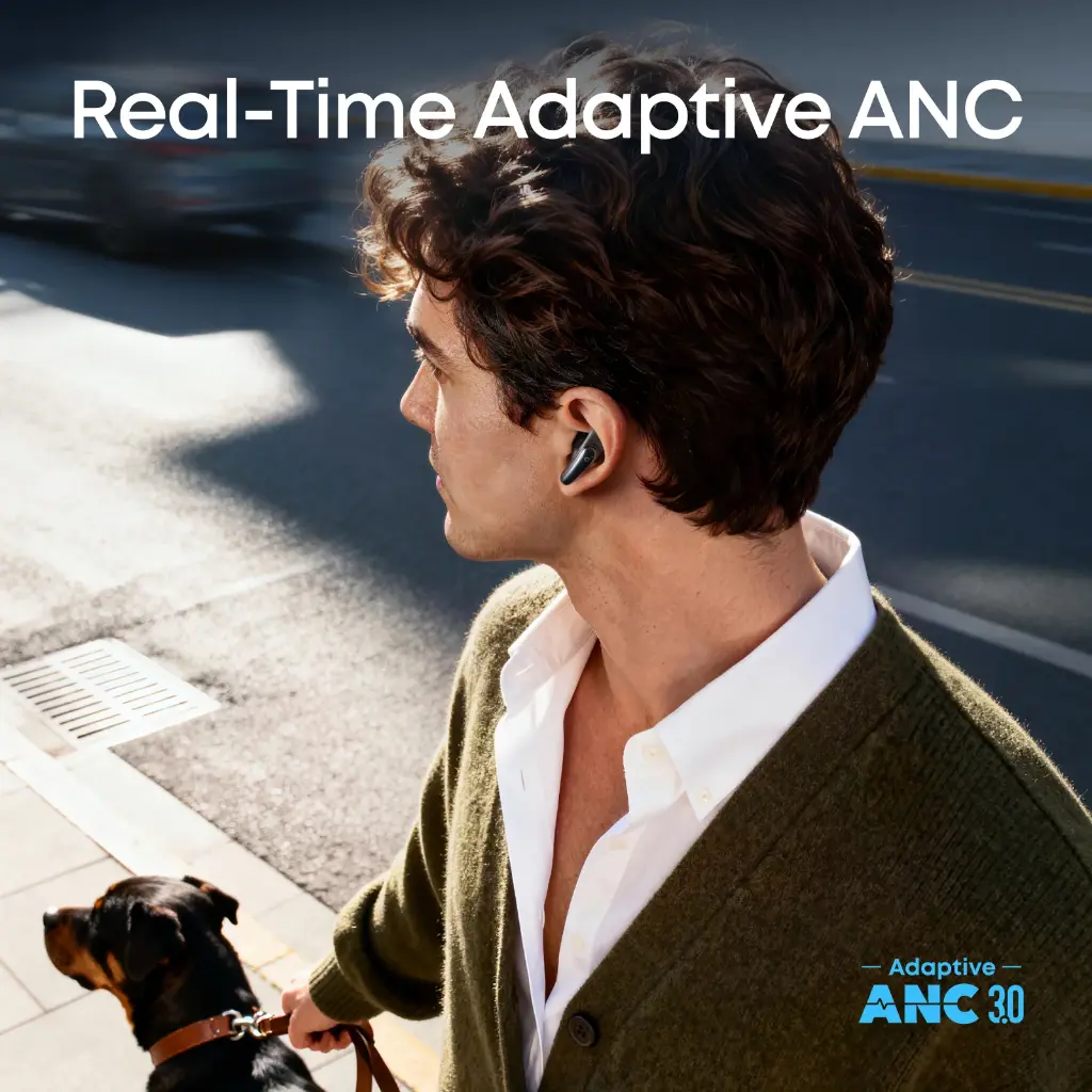Anker Soundcore Liberty Buds Semi-in-Ear ANC Wireless Earbuds - Black 
