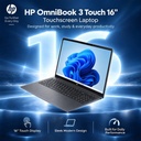 HP OmniBook 3 16" 2K IPS Laptop Intel Core Ultra 5 8/512G SSD  16-BU0305DX