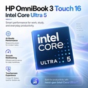 HP OmniBook 3 16" 2K IPS Laptop Intel Core Ultra 5 8/512G SSD  16-BU0305DX