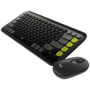 Logitech Pop Icon Combo Wireless Keyboard and Mouse Graphite and Green 