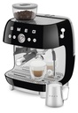 Smeg EGF03BLEU 50's Style Manual Espresso Coffee Machine With Built-in Grinder Black