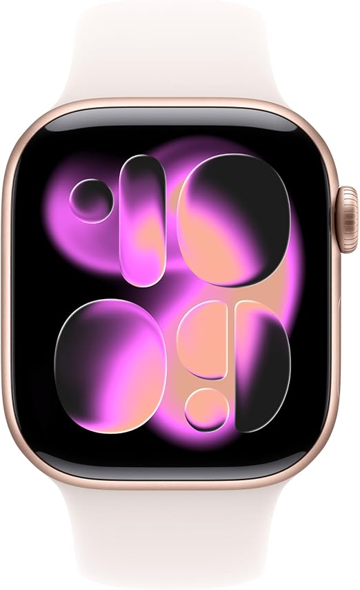 Apple Watch Series 11 GPS 46mm Rose Gold Aluminium Light Blush Sport Band S/M MEV64