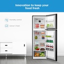 Midea 266Lt. Net Double Door Refrigerator With Multi-Air Flow Technology - MDRT390MTE28AE Jazz Black