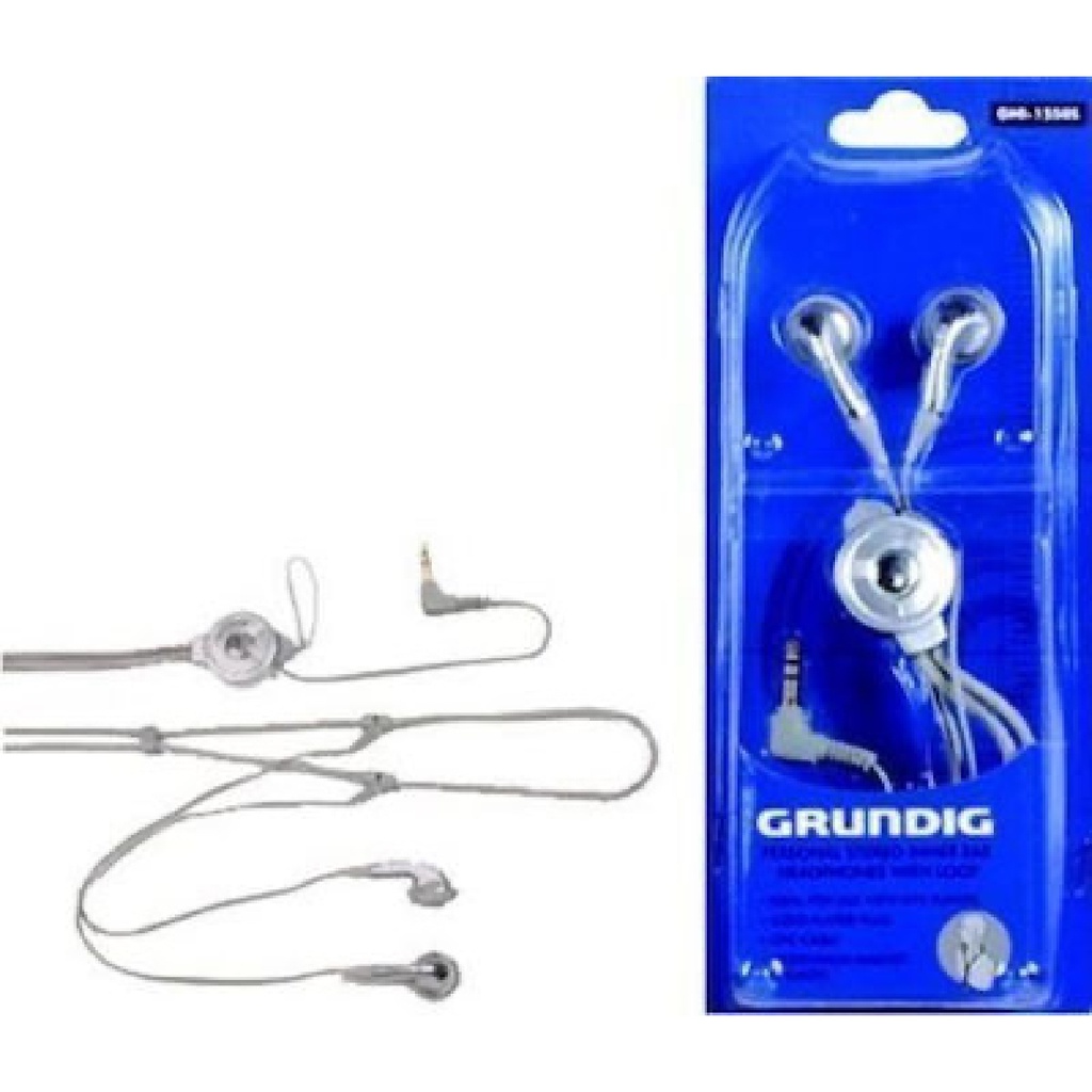 Grundig Gümüş Comfortable Inner Kulak İçi Kulaklıklar With Loop For MP3 3.5mm Jack GHI-1570