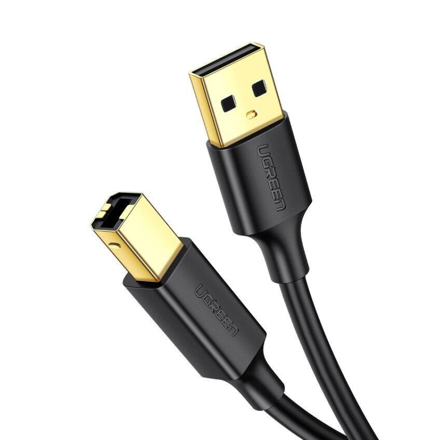 UGreen USB 2.0 AM - BM Yazıcı Kablosu 1.5m, Siyah (10350B)
