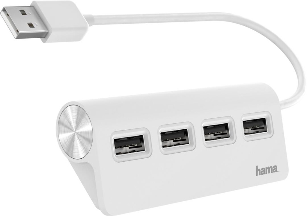 HAMA 4 Portlu USB 2.0 480 Mbit/s USB Hub Beyaz HM.200120