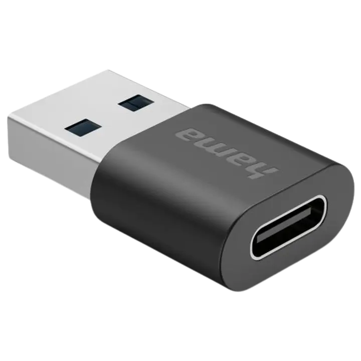 Hama USB Adapter USB-A Plug - USB-C Socket USB 3.2 Gen2 10 Gbit / s-HM.00200357
