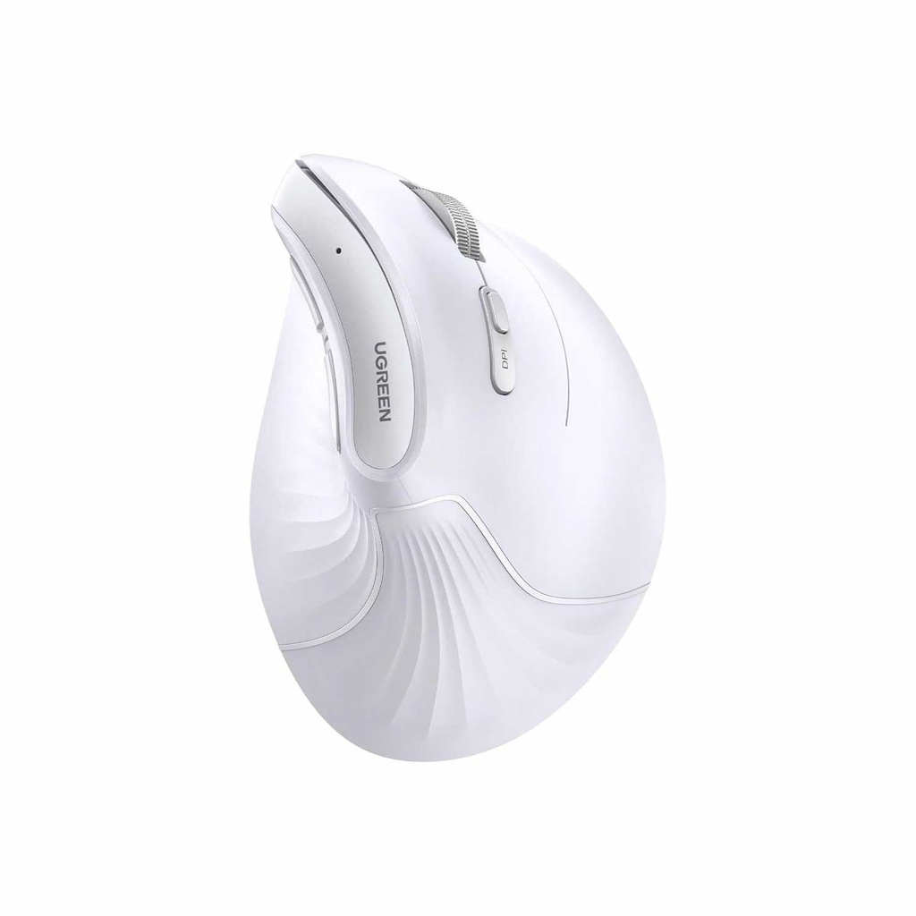 Ugreen Vertical Ergonomic Wireless Mouse (BT 5.0+2.4G) 6 Buttons White 45759 MU008