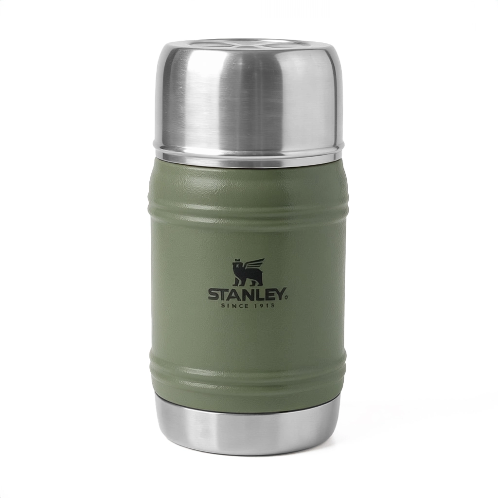Stanley The Artisan Thermal Food Jar Hammertone Stainless Steel Food Thermos 500ml Green - 10-11426-004