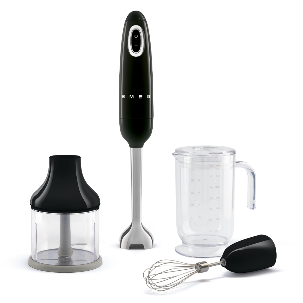Smeg HBF03BLEU Hand Blender with Accessories - Black