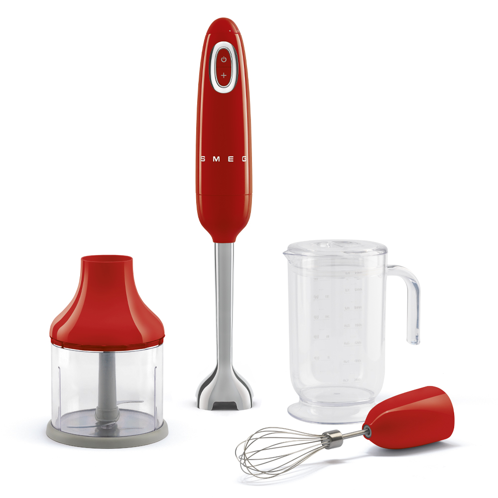 Smeg HBF03RDEU Hand Blender with Accessories - Red