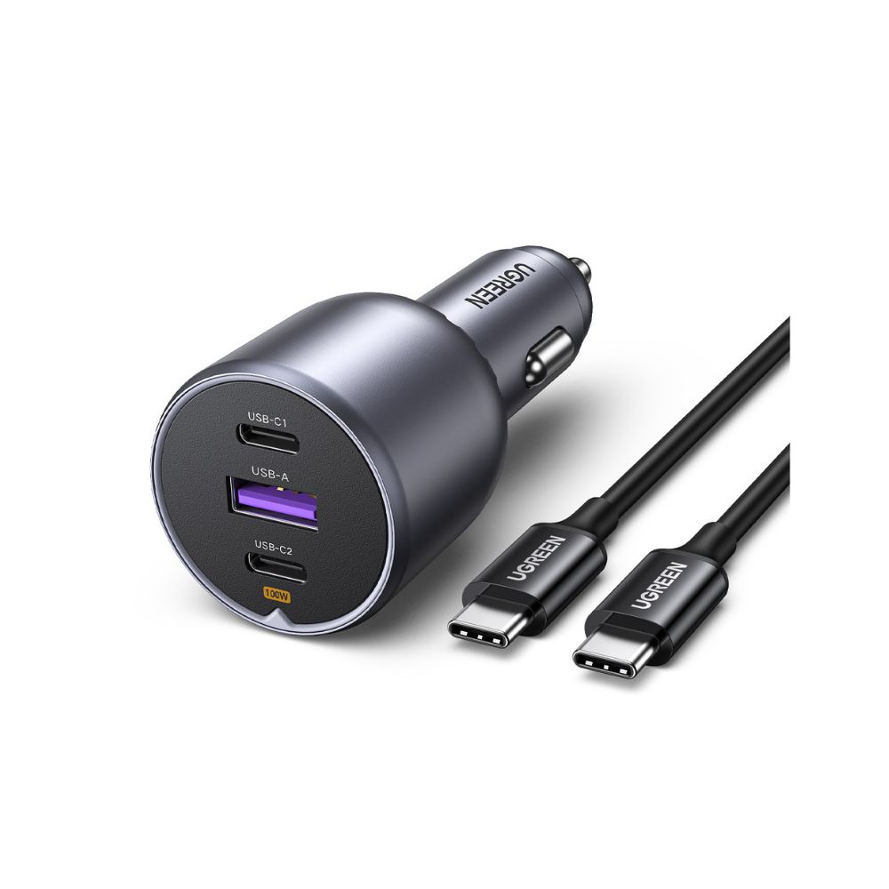 UGREEN 130W 3 Portlu Hızlı Araç Şarj Cihazı ve 100W Kablo - EC705 55511
