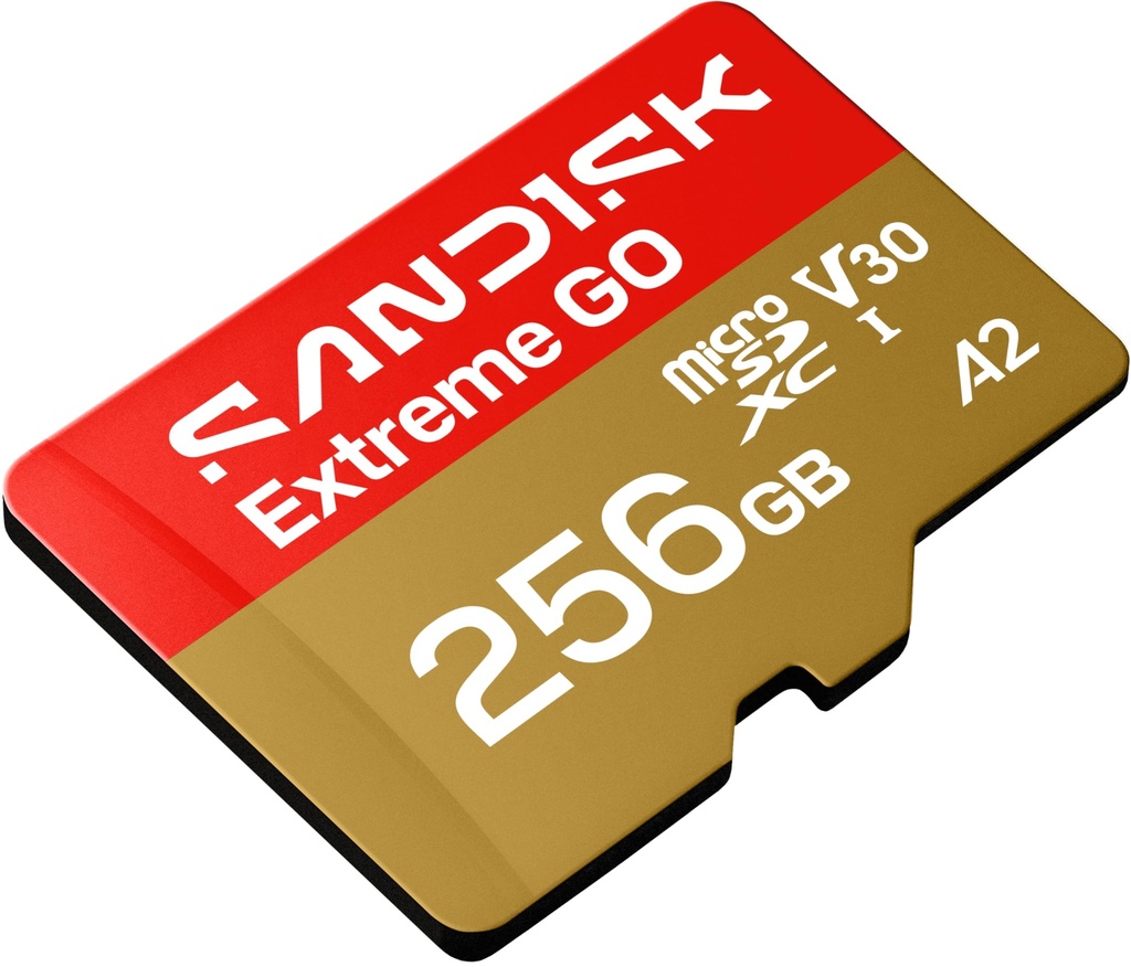 SANDISK 256GB Extreme GO microSDXC UHS-I Card 5K & 4K UHD Video 240MB/s Read 160MB/s Write