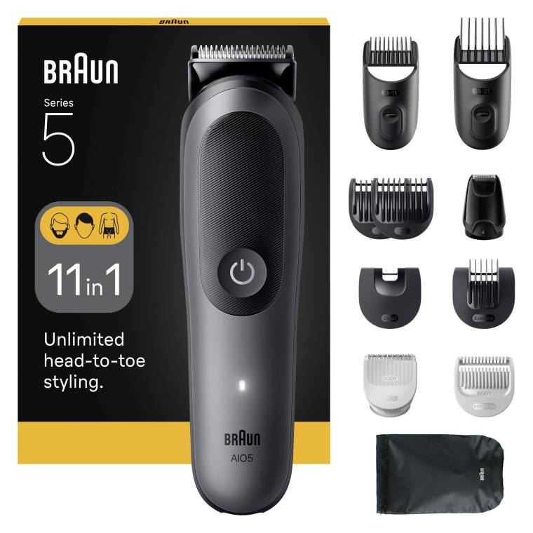 Braun Series 5 All-In-One Grooming Kit 11-In-1 Unlimited Head-To-Toe Styling - Aio 5560 