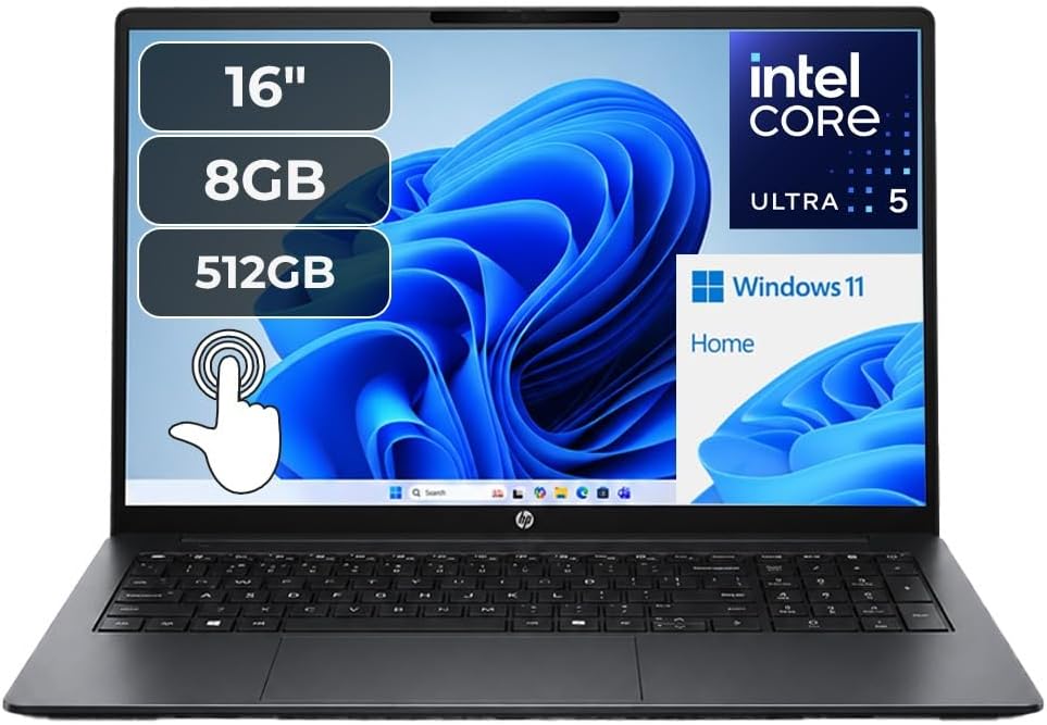 HP OmniBook 3 16" 2K IPS Dizüstü Bilgisayar Intel Core Ultra 5 8/512G SSD 16-BU0305DX