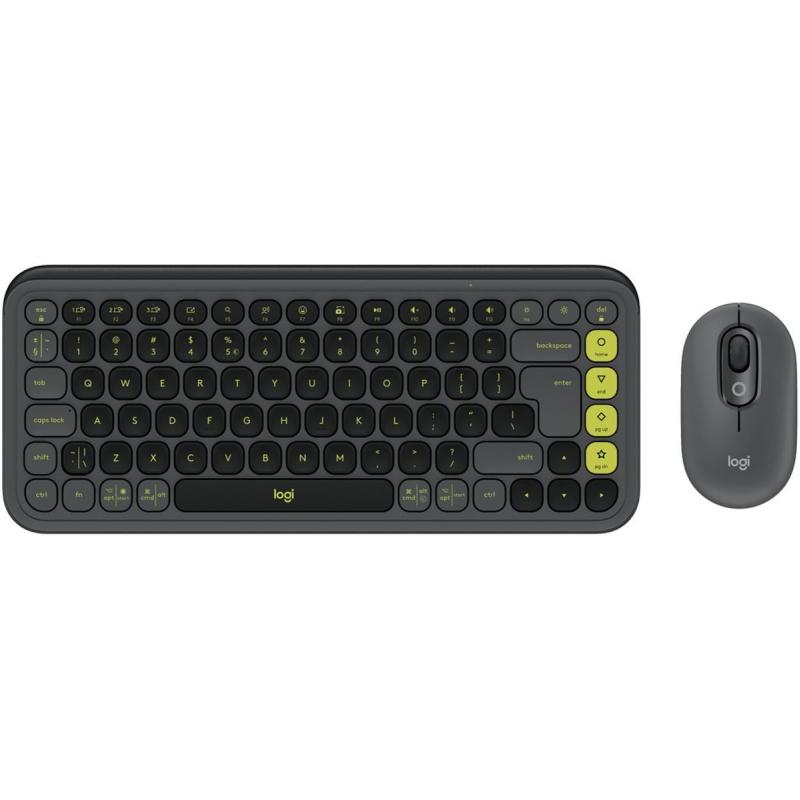 Logitech Pop Icon Combo Kablosuz Klavye ve Mouse - Grafit ve Yeşil