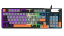 QUANTUM KlavyeGaming Lumitech Membran IP98 98 Tuş RGB Düğme+Logo Ekran