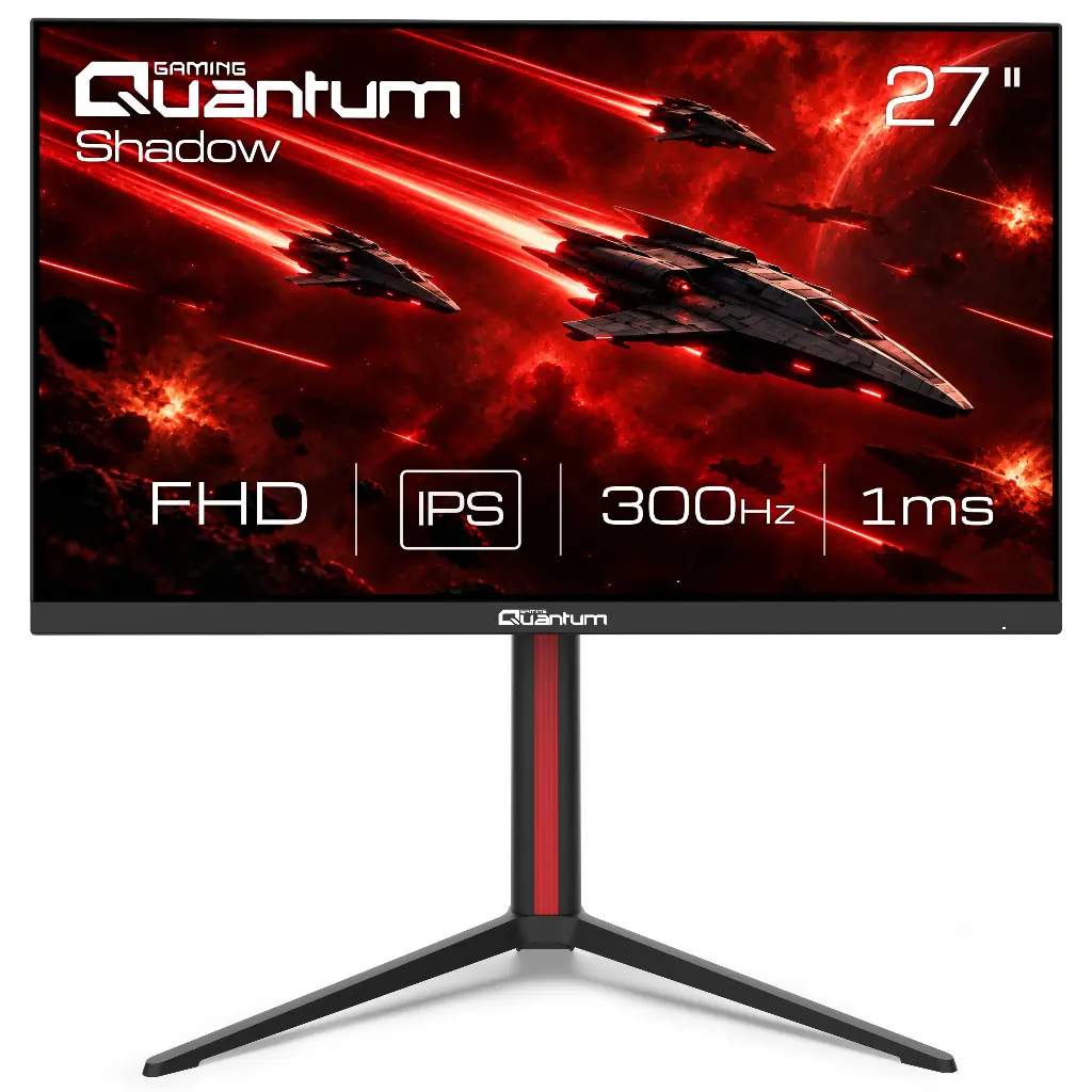 Quantum Shadow MG27B-B 27” 300Hz 1ms IPS 2xHDMI 2xDP Hoparlör RGB Siyah Gaming Monitör